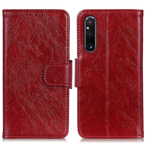 Coque Portefeuille Livre Cuir Etui Clapet N05P pour Sony Xperia 1 V Rouge