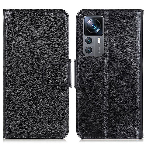 Coque Portefeuille Livre Cuir Etui Clapet N05P pour Xiaomi Mi 12T 5G Noir