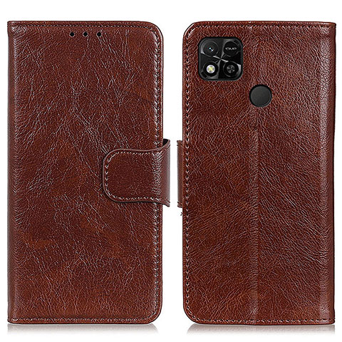 Coque Portefeuille Livre Cuir Etui Clapet N05P pour Xiaomi POCO C31 Marron