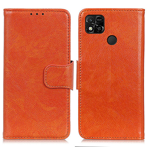 Coque Portefeuille Livre Cuir Etui Clapet N05P pour Xiaomi POCO C31 Orange