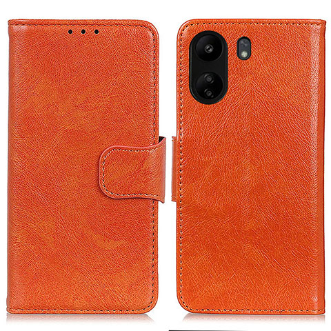 Coque Portefeuille Livre Cuir Etui Clapet N05P pour Xiaomi Poco C65 Orange