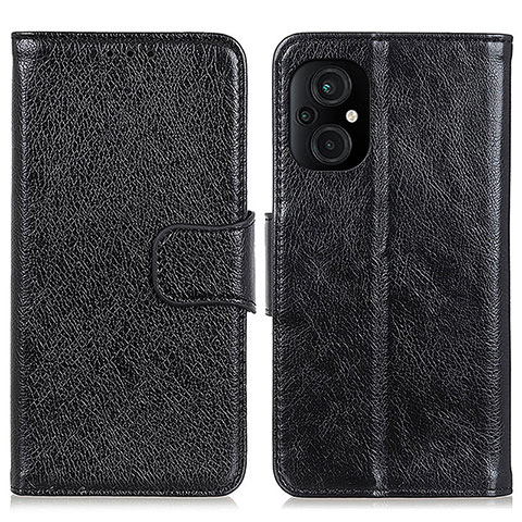 Coque Portefeuille Livre Cuir Etui Clapet N05P pour Xiaomi Poco M5 4G Noir