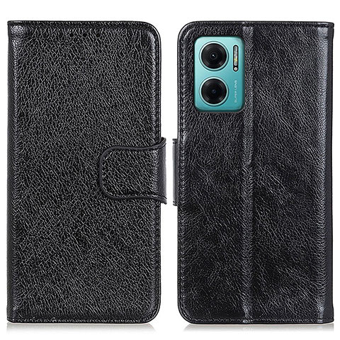 Coque Portefeuille Livre Cuir Etui Clapet N05P pour Xiaomi Redmi 10 Prime Plus 5G Noir