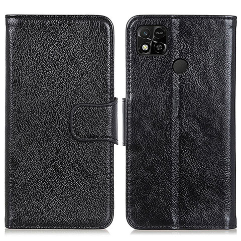 Coque Portefeuille Livre Cuir Etui Clapet N05P pour Xiaomi Redmi 9C NFC Noir