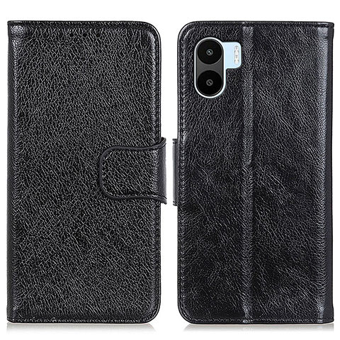 Coque Portefeuille Livre Cuir Etui Clapet N05P pour Xiaomi Redmi A1 Noir