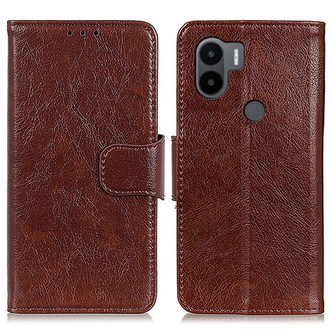 Coque Portefeuille Livre Cuir Etui Clapet N05P pour Xiaomi Redmi A1 Plus Marron