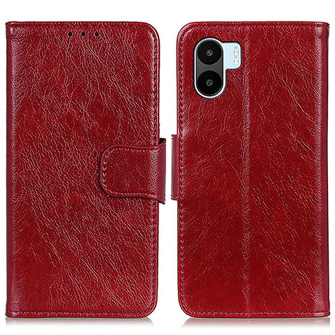 Coque Portefeuille Livre Cuir Etui Clapet N05P pour Xiaomi Redmi A2 Rouge