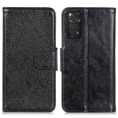 Coque Portefeuille Livre Cuir Etui Clapet N05P pour Xiaomi Redmi Note 11S 4G Noir