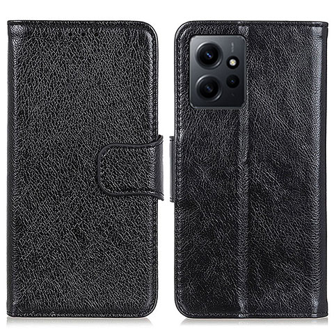 Coque Portefeuille Livre Cuir Etui Clapet N05P pour Xiaomi Redmi Note 12 4G Noir