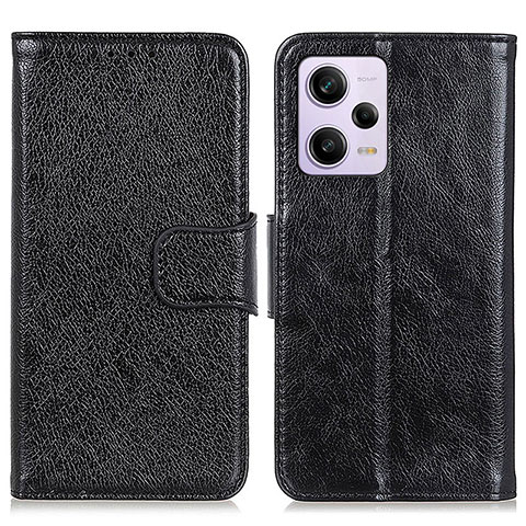 Coque Portefeuille Livre Cuir Etui Clapet N05P pour Xiaomi Redmi Note 12 Pro+ Plus 5G Noir