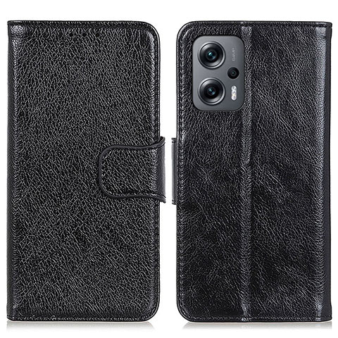 Coque Portefeuille Livre Cuir Etui Clapet N05P pour Xiaomi Redmi Note 12 Turbo 5G Noir