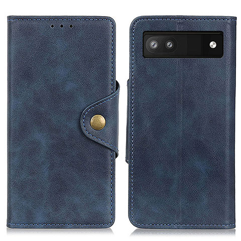 Coque Portefeuille Livre Cuir Etui Clapet N06P pour Google Pixel 7a 5G Bleu