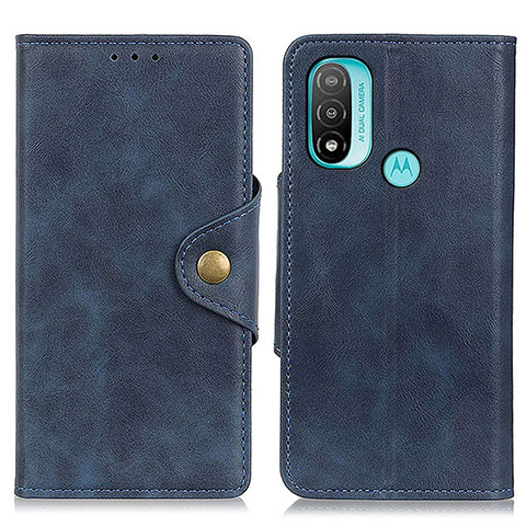 Coque Portefeuille Livre Cuir Etui Clapet N06P pour Motorola Moto E20 Bleu