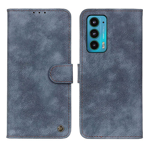 Coque Portefeuille Livre Cuir Etui Clapet N06P pour Motorola Moto Edge 20 5G Bleu