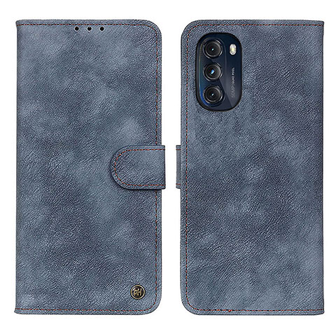 Coque Portefeuille Livre Cuir Etui Clapet N06P pour Motorola Moto G 5G (2022) Bleu