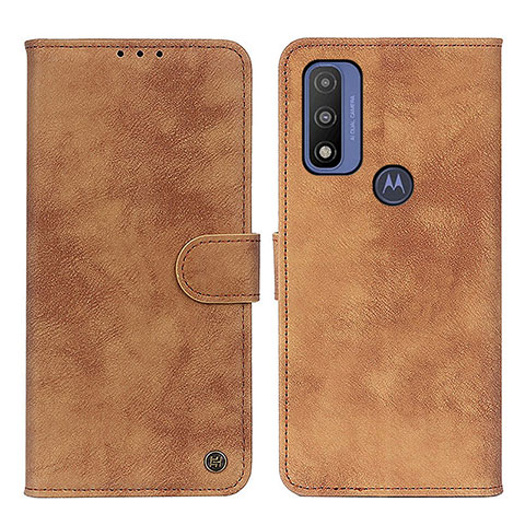 Coque Portefeuille Livre Cuir Etui Clapet N06P pour Motorola Moto G Pure Marron