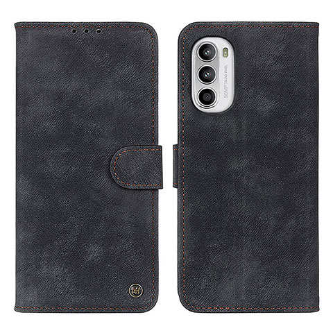 Coque Portefeuille Livre Cuir Etui Clapet N06P pour Motorola MOTO G52 Noir