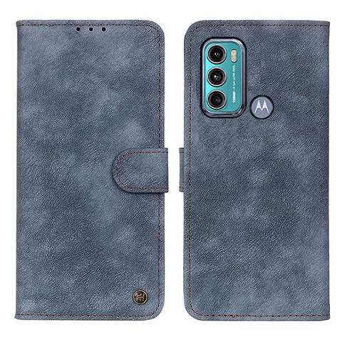 Coque Portefeuille Livre Cuir Etui Clapet N06P pour Motorola Moto G60 Bleu