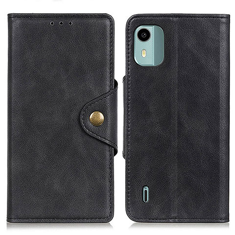 Coque Portefeuille Livre Cuir Etui Clapet N06P pour Nokia C12 Plus Noir