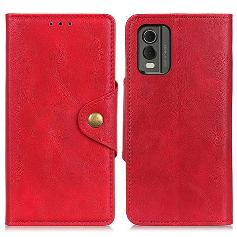 Coque Portefeuille Livre Cuir Etui Clapet N06P pour Nokia C32 Rouge