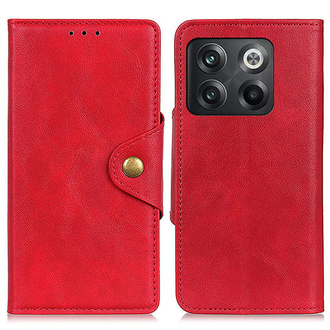 Coque Portefeuille Livre Cuir Etui Clapet N06P pour OnePlus 10T 5G Rouge