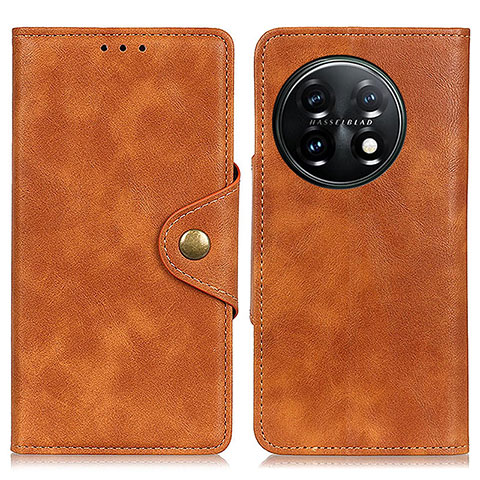 Coque Portefeuille Livre Cuir Etui Clapet N06P pour OnePlus 11 5G Marron