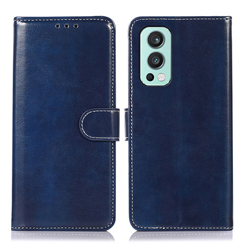 Coque Portefeuille Livre Cuir Etui Clapet N06P pour OnePlus Nord 2 5G Bleu