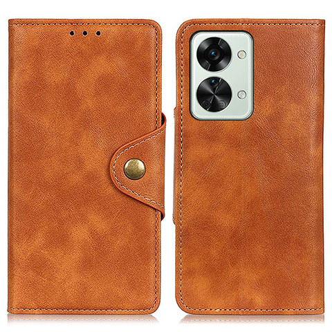 Coque Portefeuille Livre Cuir Etui Clapet N06P pour OnePlus Nord 2T 5G Marron