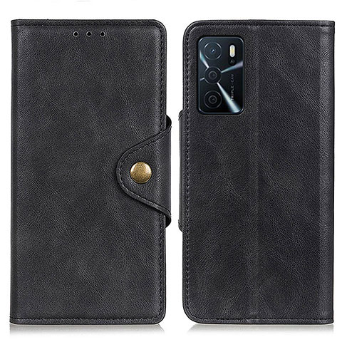 Coque Portefeuille Livre Cuir Etui Clapet N06P pour Oppo A16 Noir