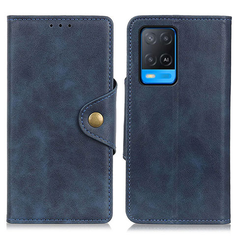 Coque Portefeuille Livre Cuir Etui Clapet N06P pour Oppo A54 4G Bleu