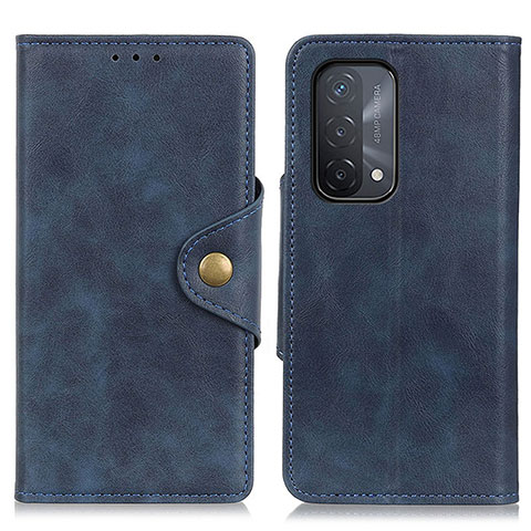 Coque Portefeuille Livre Cuir Etui Clapet N06P pour Oppo A54 5G Bleu