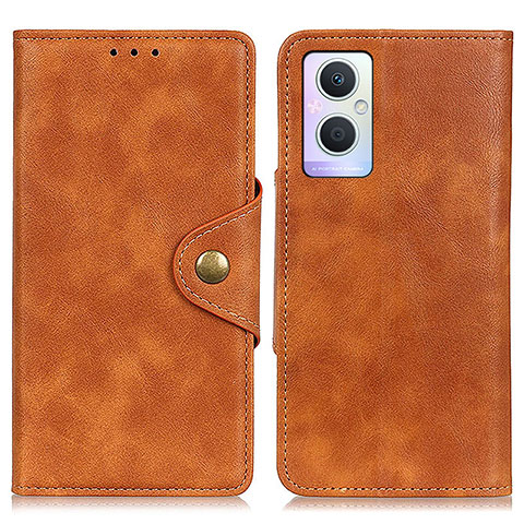 Coque Portefeuille Livre Cuir Etui Clapet N06P pour Oppo A96 5G Marron