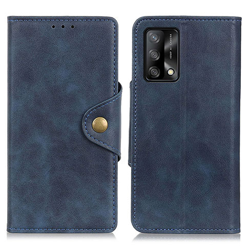 Coque Portefeuille Livre Cuir Etui Clapet N06P pour Oppo F19 Bleu