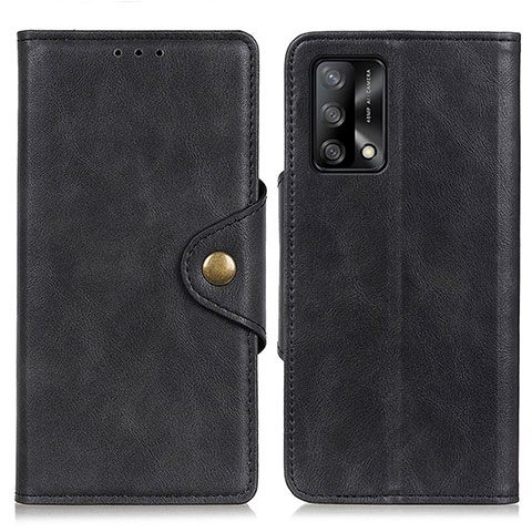 Coque Portefeuille Livre Cuir Etui Clapet N06P pour Oppo F19 Noir