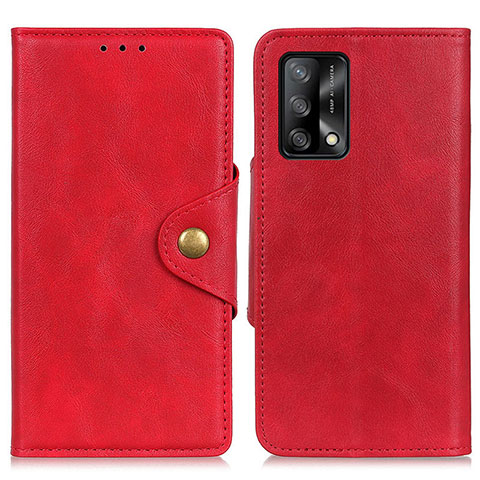 Coque Portefeuille Livre Cuir Etui Clapet N06P pour Oppo F19 Rouge