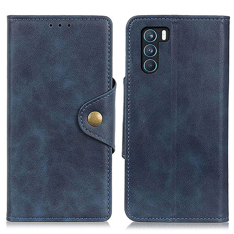 Coque Portefeuille Livre Cuir Etui Clapet N06P pour Oppo K9 Pro 5G Bleu