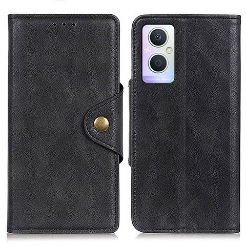 Coque Portefeuille Livre Cuir Etui Clapet N06P pour Oppo Reno7 Lite 5G Noir