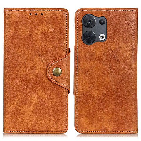 Coque Portefeuille Livre Cuir Etui Clapet N06P pour Oppo Reno8 5G Marron