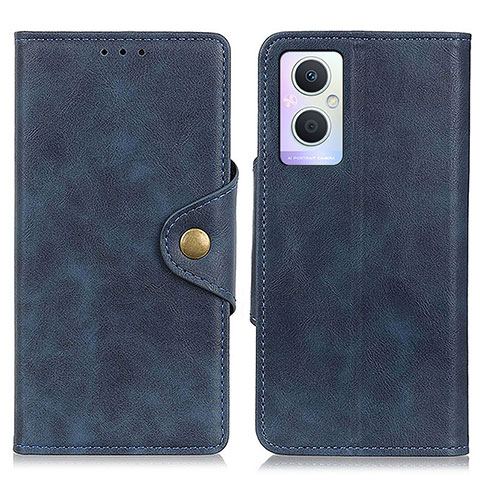 Coque Portefeuille Livre Cuir Etui Clapet N06P pour Oppo Reno8 Lite 5G Bleu