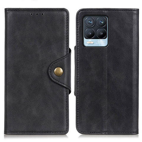 Coque Portefeuille Livre Cuir Etui Clapet N06P pour Realme 8 Pro Noir