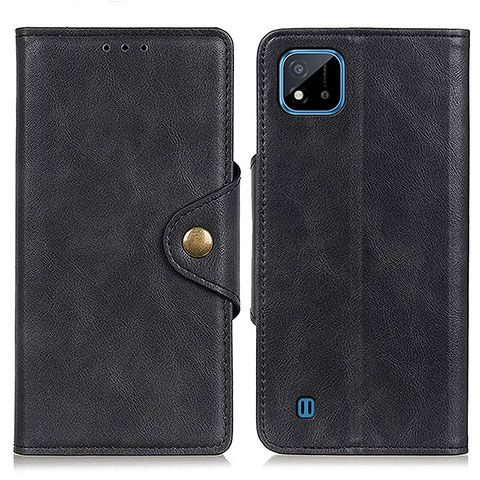 Coque Portefeuille Livre Cuir Etui Clapet N06P pour Realme C11 (2021) Noir