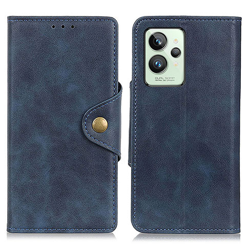 Coque Portefeuille Livre Cuir Etui Clapet N06P pour Realme GT2 Pro 5G Bleu