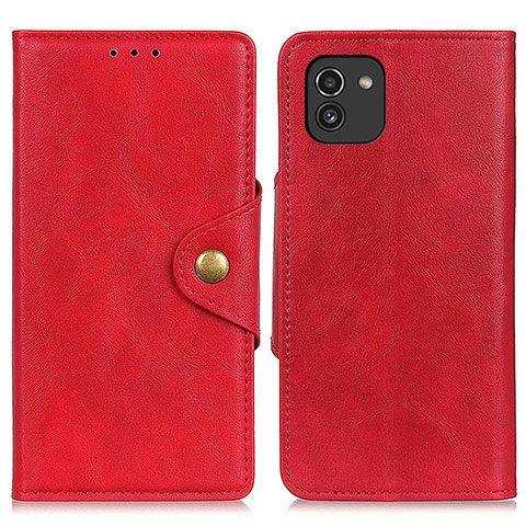 Coque Portefeuille Livre Cuir Etui Clapet N06P pour Samsung Galaxy A03 Rouge