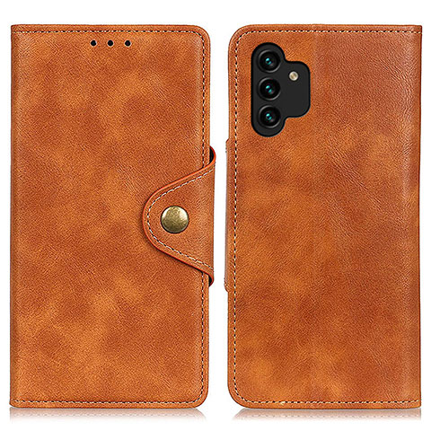 Coque Portefeuille Livre Cuir Etui Clapet N06P pour Samsung Galaxy A13 4G Marron