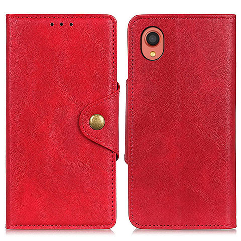 Coque Portefeuille Livre Cuir Etui Clapet N06P pour Samsung Galaxy A22 5G SC-56B Rouge