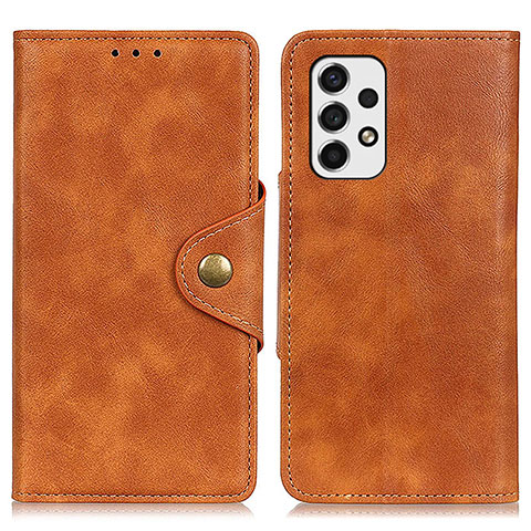 Coque Portefeuille Livre Cuir Etui Clapet N06P pour Samsung Galaxy A53 5G Marron