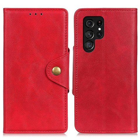 Coque Portefeuille Livre Cuir Etui Clapet N06P pour Samsung Galaxy S22 Ultra 5G Rouge