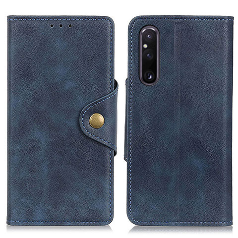 Coque Portefeuille Livre Cuir Etui Clapet N06P pour Sony Xperia 1 V Bleu