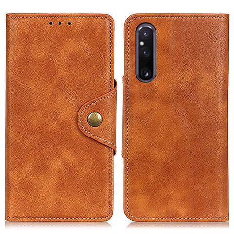 Coque Portefeuille Livre Cuir Etui Clapet N06P pour Sony Xperia 1 V Marron