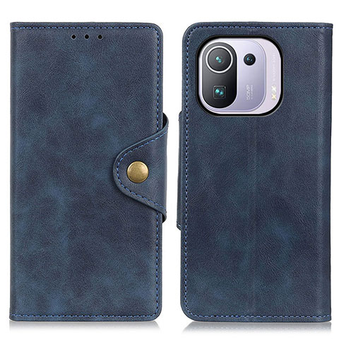 Coque Portefeuille Livre Cuir Etui Clapet N06P pour Xiaomi Mi 11 Pro 5G Bleu